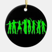 Das grüne Party Keramikornament (Vorne)