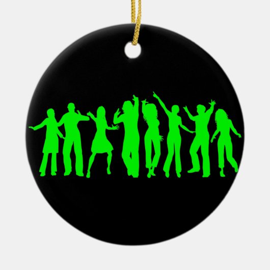 Das grüne Party Keramikornament (Vorne)