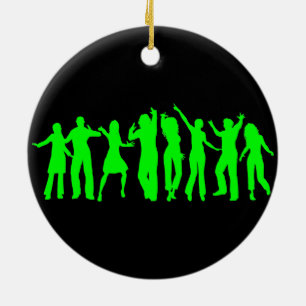 Das grüne Party Keramikornament