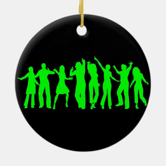 Das grüne Party Keramikornament (Hinten)