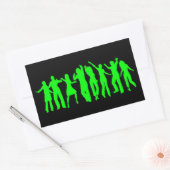 Das grüne Party Rechteckiger Aufkleber (Umschlag)