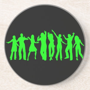 Das grüne Party Sandstein Untersetzer