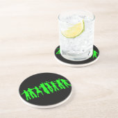 Das grüne Party Sandstein Untersetzer (Seite)