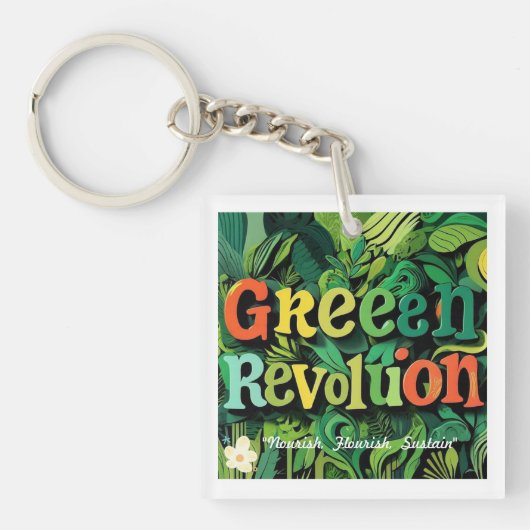 "Das grüne Potenzial erwecken" Schlüsselanhänger (Vorderseite)