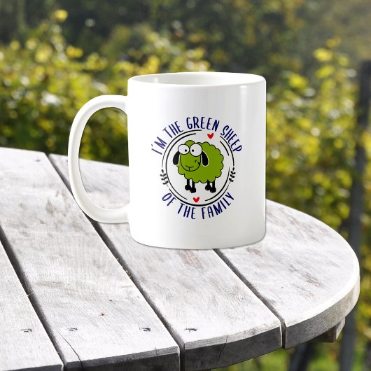 Das grüne Schaf der Familie, grün Kaffeetasse