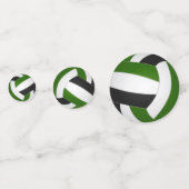 Das grüne Schwarze Team färbt das Kids Volleyball Konfetti (Rückseiten)
