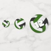 Das grüne Schwarze Team färbt das Kids Volleyball  Konfetti (Vorderseiten)