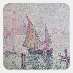 Das grüne Segel, Venedig, 1904 Quadratischer Aufkleber