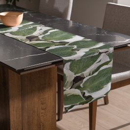 Das grüne und weiße Hosta Verlasse floral Kurzer Tischläufer