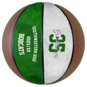 Das grüne, weiße Team färbt Sportgeschenke Basketball (Vertikal)