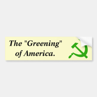 Das "Grünen" von Amerika Autoaufkleber
