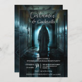 Das gruselige Halloween-Party der Fremden Einladung (Vorne/Hinten)