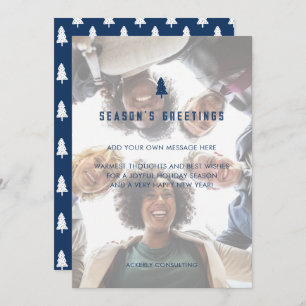 Das Grüße Business Foto der Blauen Jahreszeit Feiertagskarte