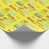 Das Grüße Papier der gelben Weihnachtszeit Geschenkpapier (Ecke)