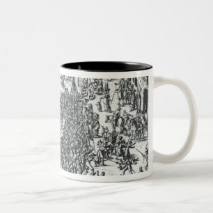 Das Guilbray angemessen und der Viehmarkt Zweifarbige Tasse