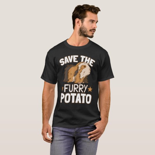 Das Guinea-Schweinefleisch von Furry Potato gerett T-Shirt (Vorne ganz)