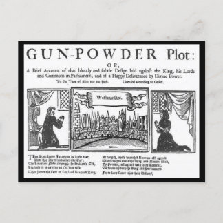 Das Gunpulver-Plot von Typ Fawkes Postkarte