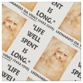 Das gut verwendete Leben ist langes Leonardo da Stoff (Nahaufnahme)