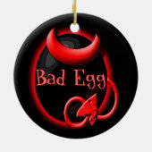 Das gute gegen schlechtes Ei Keramik Ornament (Hinten)