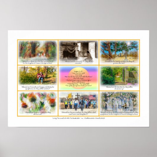 Das gute Leben mit dem Beatitudes-Poster Poster (Vorne)