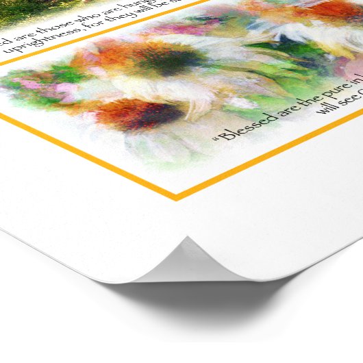 Das gute Leben mit dem Beatitudes-Poster Poster (Ecke)