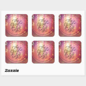 Das gute Leben Quadratischer Aufkleber (Blatt)