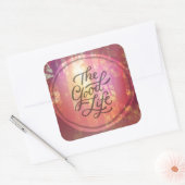 Das gute Leben Quadratischer Aufkleber (Umschlag)