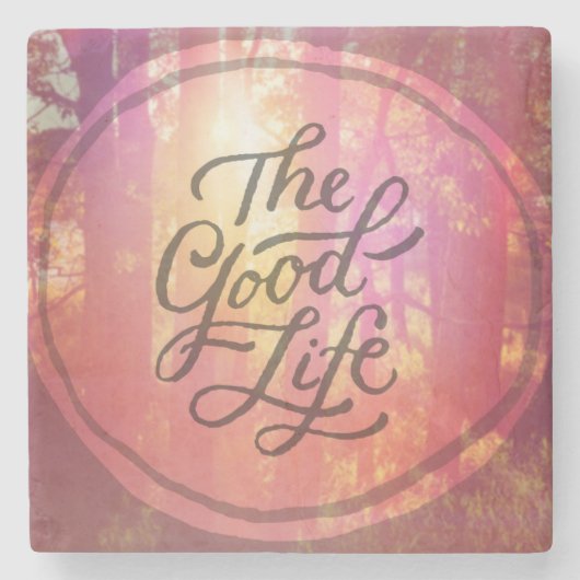 Das gute Leben Steinuntersetzer (Vorderseite)