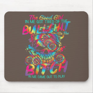 Das gute Mädchen in mir Tattoo-Schädel-Rose Mousepad