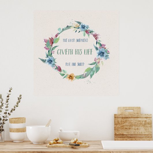 Das gute Schäferposter der Blume Poster (Küche)