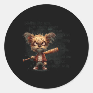 Das Gymnasium anzugreifen, um Stress zu entfesseln Runder Aufkleber