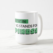 DAS H IN DER ENGINEERING STEHT FÜR GLÜCKLICHKEIT KAFFEETASSE (VorderseiteRechts)