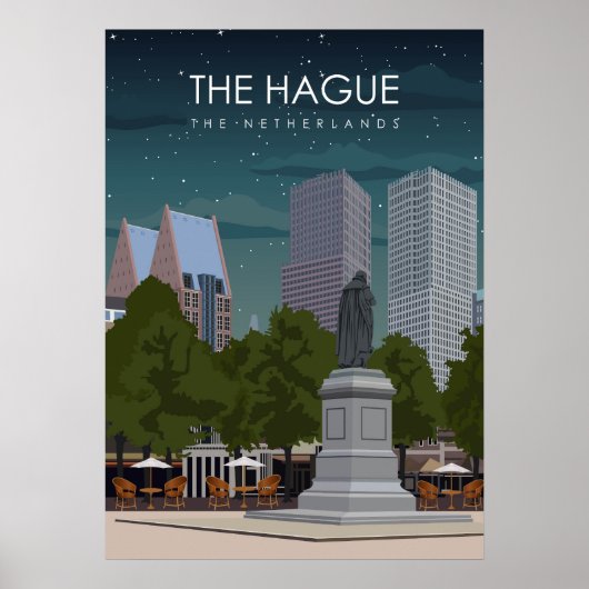 Das Haager Niederländische Vintage Travel Poster (Vorne)