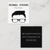 Das Haar-Stylist der einfachen u. hoch Quadratische Visitenkarte (Vorne/Hinten)