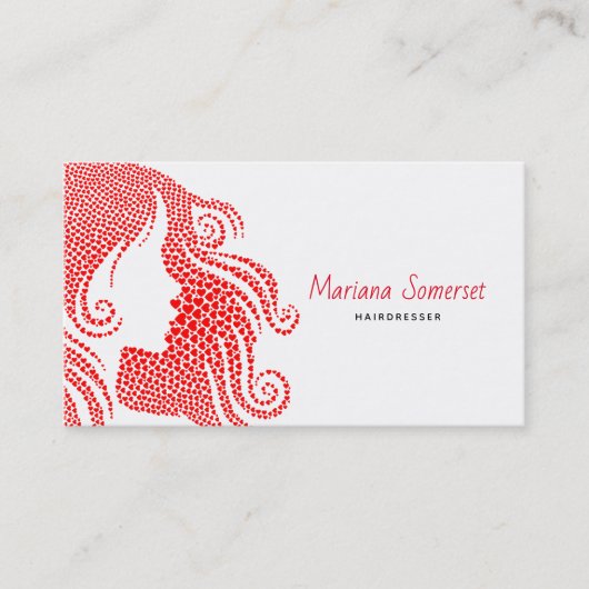 Das Haar vom Herzen Visitenkarte (Vorderseite)