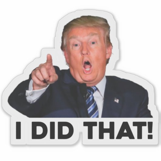 DAS HABE ICH GETAN! AUFKLEBER (Vorderseite)