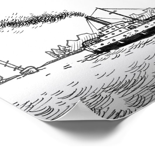 Das Hafenplakat Poster (Ecke)