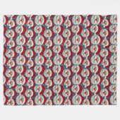 Das Häkelmuster des Weihnachtsmanns Fleecedecke (Vorderseite (Horizontal))