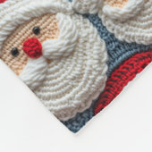 Das Häkelmuster des Weihnachtsmanns Fleecedecke (Ecke)