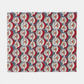 Das Häkelmuster des Weihnachtsmanns Fleecedecke (Vorderseite (Horizontal))