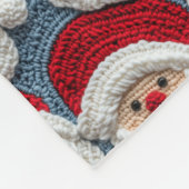 Das Häkelmuster des Weihnachtsmanns Fleecedecke (Ecke)