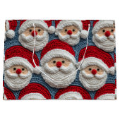 Das Häkelmuster des Weihnachtsmanns Große Geschenktüte (Vorderseite)