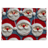 Das Häkelmuster des Weihnachtsmanns Große Geschenktüte (Rückseite)