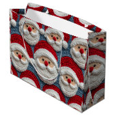 Das Häkelmuster des Weihnachtsmanns Große Geschenktüte (Rückseite Schrägansicht)