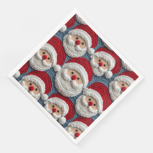 Das Häkelmuster des Weihnachtsmanns Serviette (Ecke)