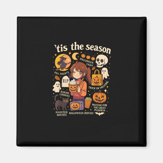 Das Halloween-Anime-Icons-Design der Saison Magnet (Vorne)