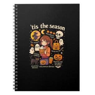 Das Halloween-Anime-Icons-Design der Saison Notizblock