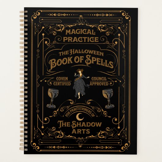 Das Halloween-Buch Zauber Spiral Goth Planner Planer (Vorderseite)