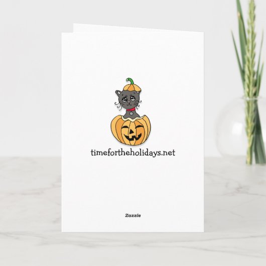 Das Halloween der Kinder glücklicher lila Karte (Rückseite)