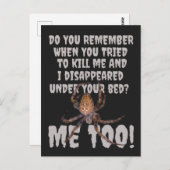 Das Halloween der Spinne Postkarte (Vorne/Hinten)